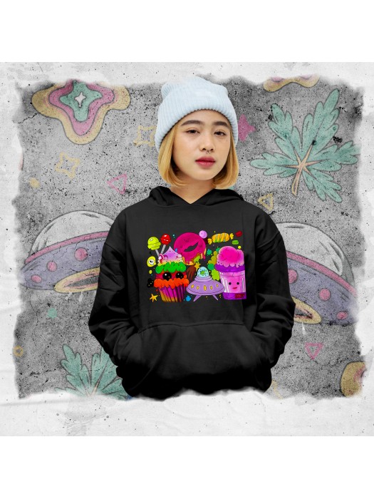 Суичър без цип Oversize - Sweet Candy